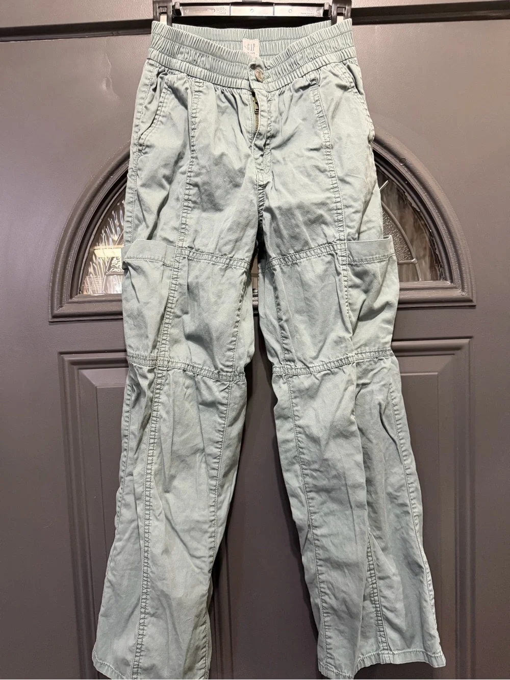 Light Green Girl’s Utility Cargo Pants